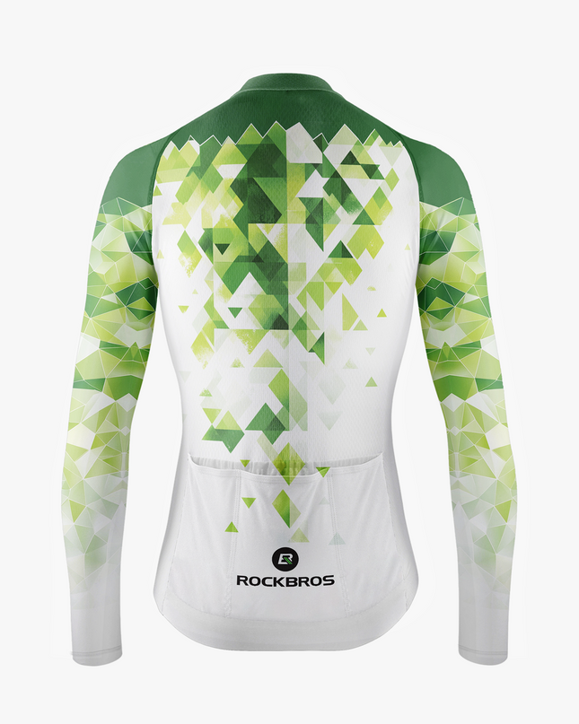 Men's Green Diamond Gradient Cycling Jersey