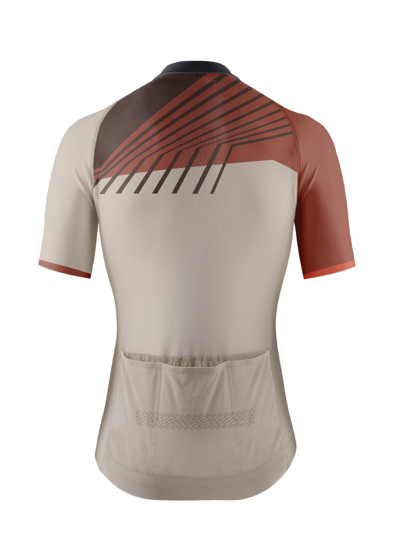 RockBros Men's Sand Beige & Rust Architectural Horizon Cycling Jersey