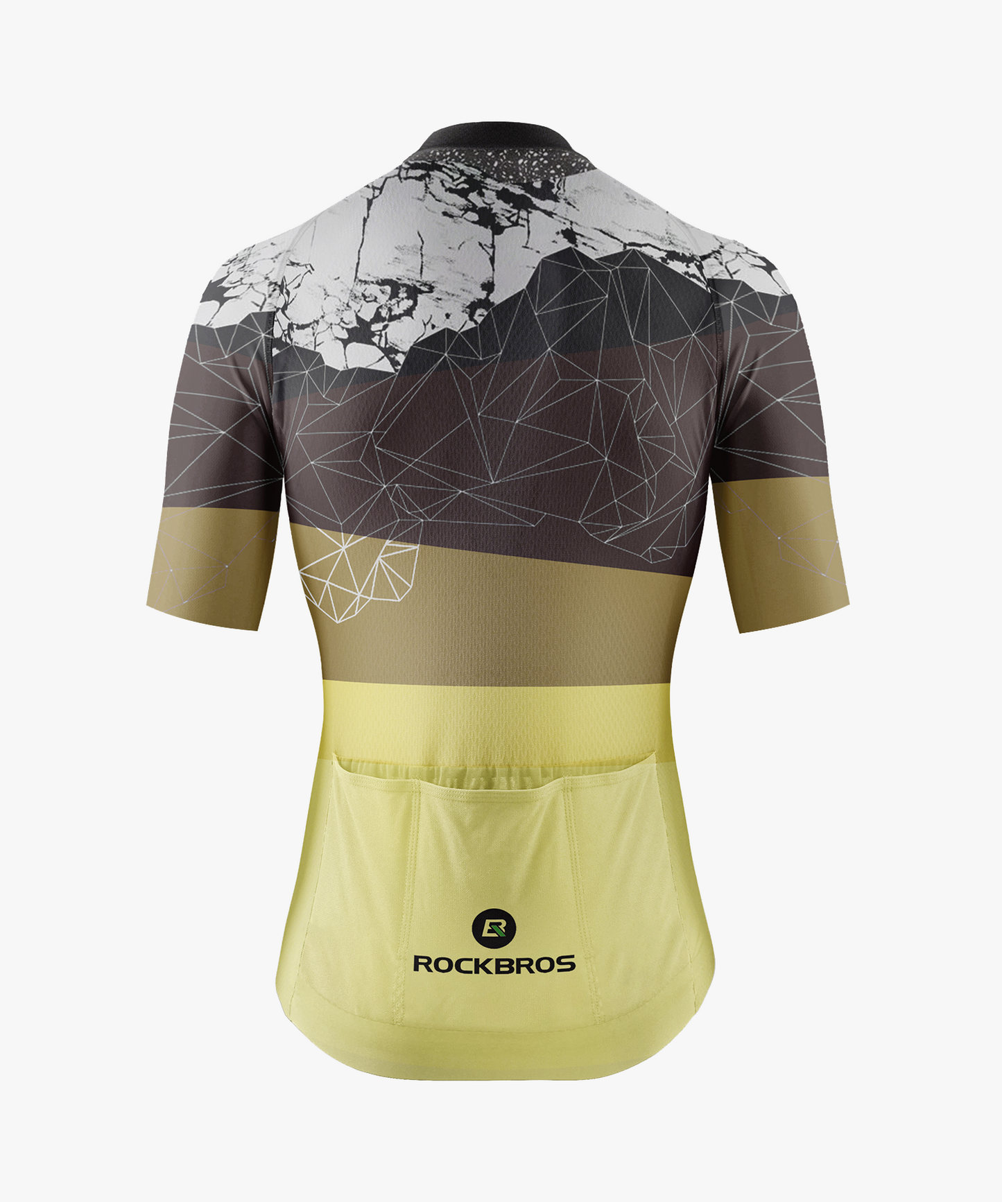 Men's Beige & Brown Mountain Cycling Jersey