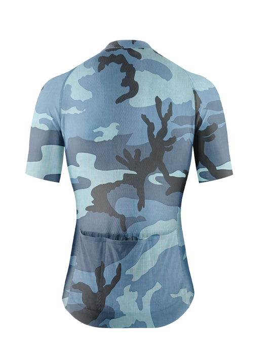 RockBros Men's "Azure Stealth" Fluid Camouflage Performance Cycling Jersey