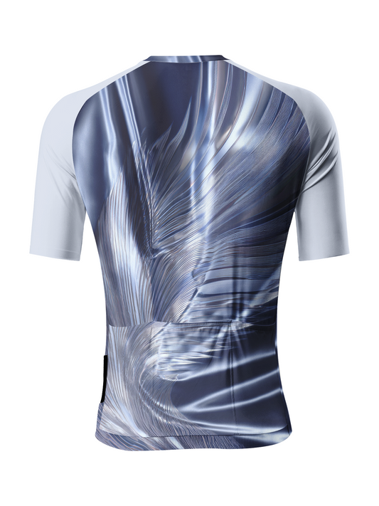 RockBros Men's "Cobalt Flux" Fluid Metallic Performance Cycling Jersey