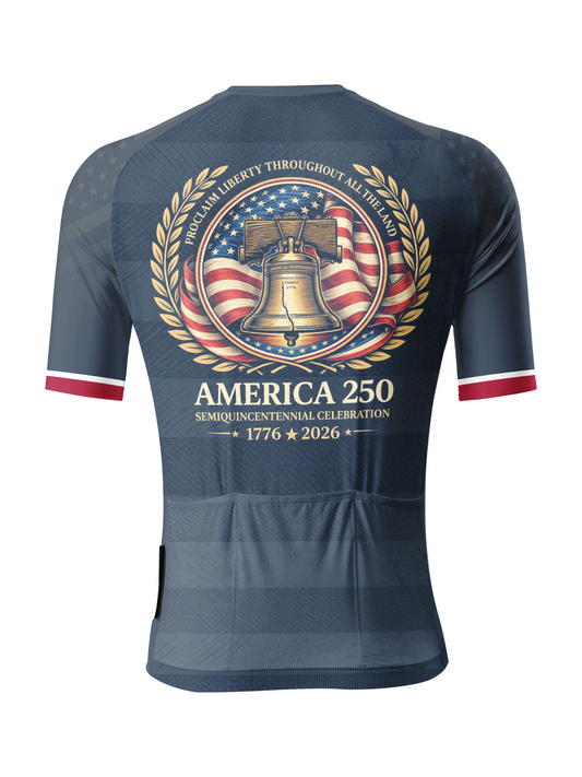 RockBros Men's Retro Graphic Independence Bell Cycling Jersey