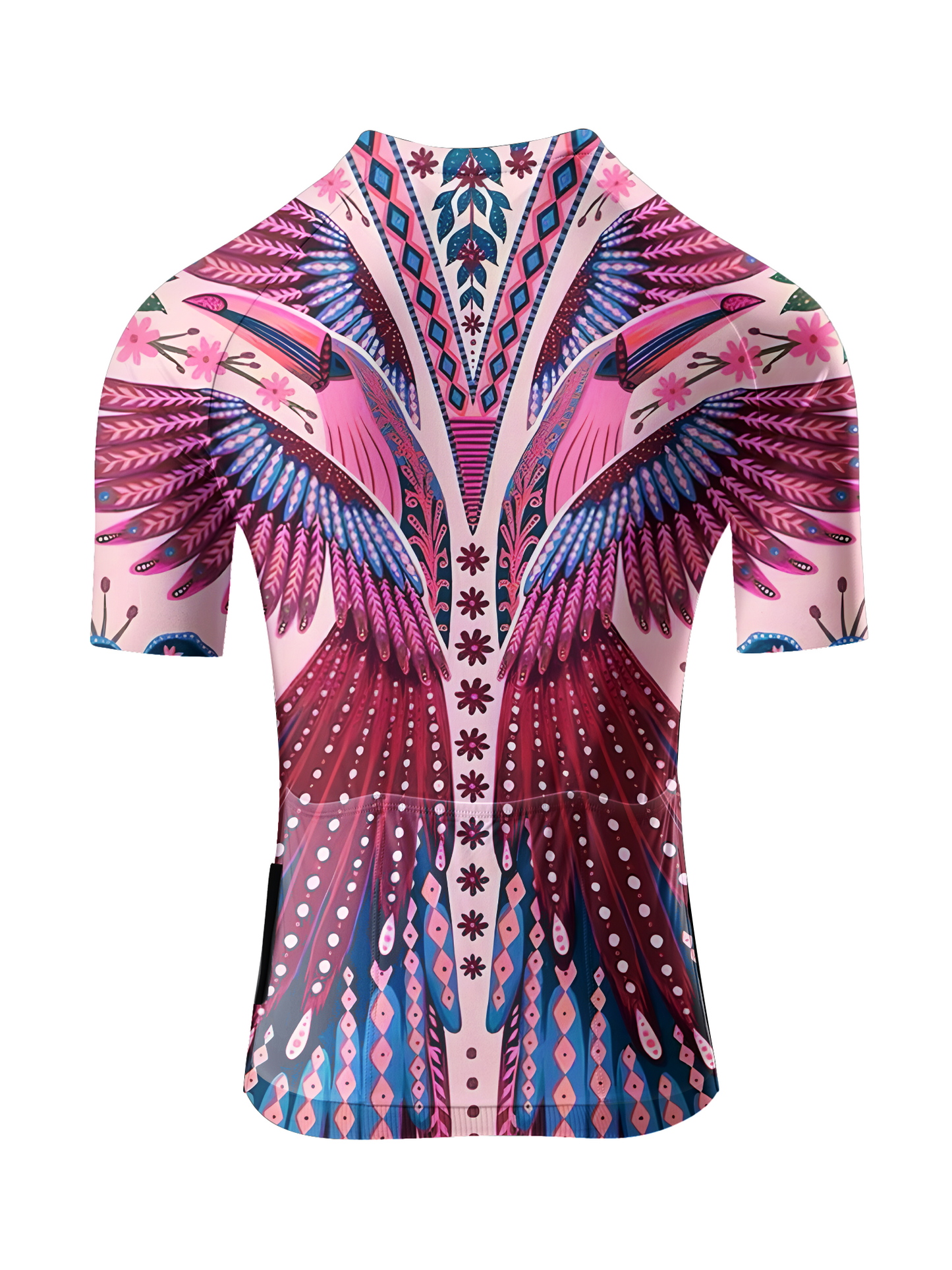 ROCKBROS Women's "Flamingo Symphony" Symmetrical Folk Art Pro Aero Jersey