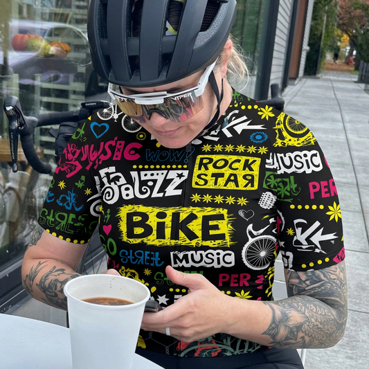 RockBros Women's "Urban Maze" Optical Graffiti Pro Aero Jersey