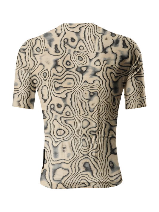 RockBros Men's "Terra Rhythm" Topographic Map Performance Cycling Jersey