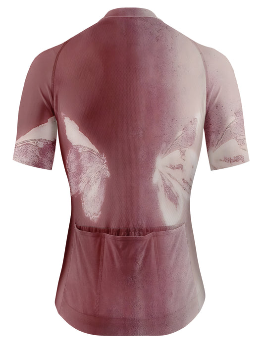 RockBros Women's "Crimson Butterfly" Artistic Bloom Cycling Jersey