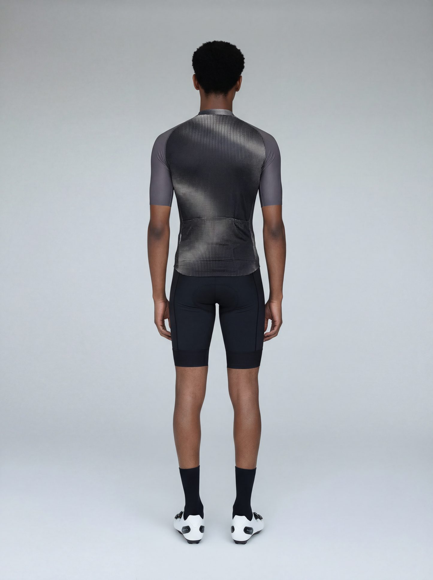 RockBros Men's "Carbon Flash" Halftone Gradient Performance Cycling Jersey