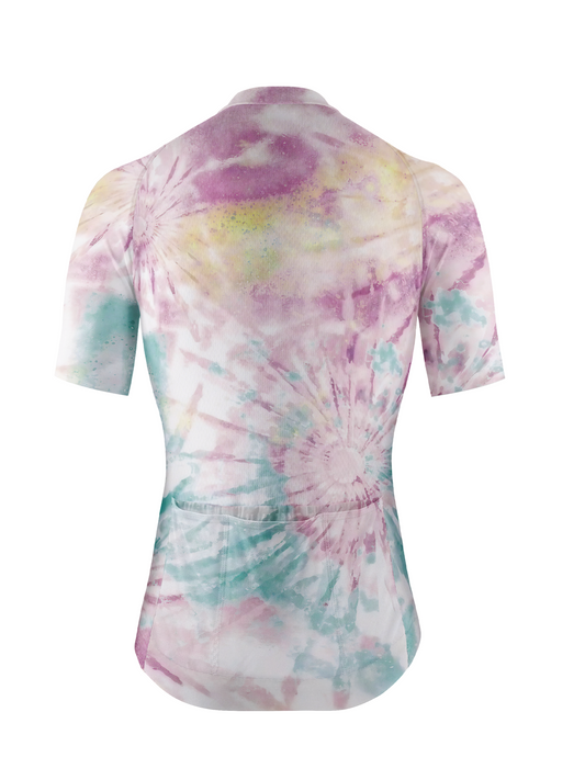 RockBros Women's "Pastel Bloom" Artistic Tie-Dye Performance Cycling Jersey