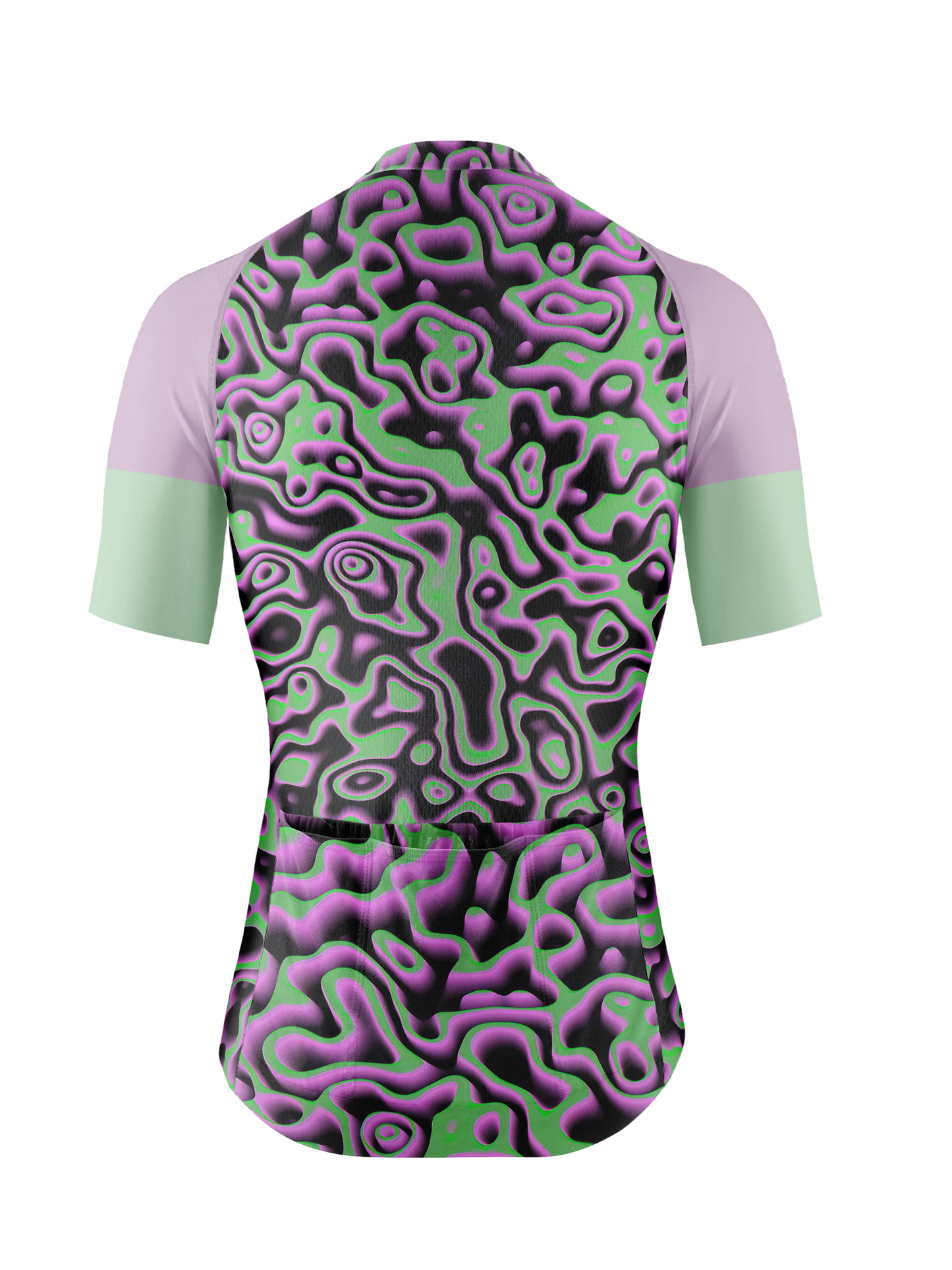 RockBros Women's "Neon Pulse" Psychedelic Topographic Cycling Jersey