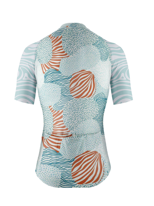 RockBros Women's "Coral Bloom" Micro-Organic Art Cycling Jersey