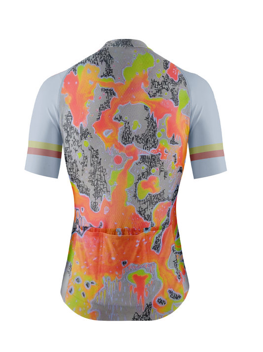 RockBros Men's "Toxic Heat" Fluorescent Fluid Performance Cycling Jersey