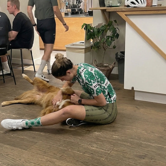 ROCKBROS "GREEN VIBE" Pixel-Print Pro Aero Cycling Socks