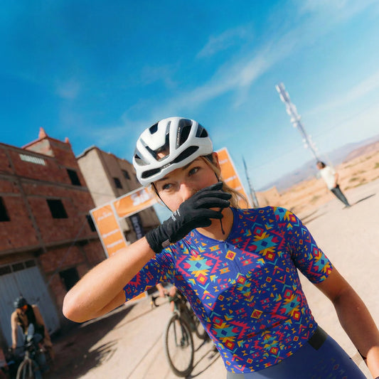 ROCKBROS Women's Southwest Mosaic Tribal Cycling Shorts - Electric Geometric Style