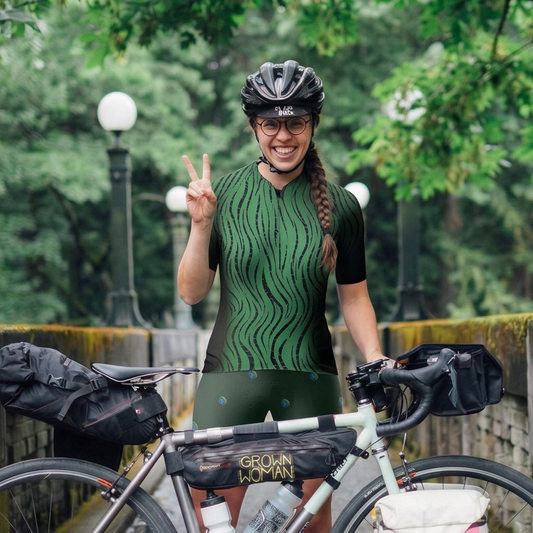 ROCKBROS Women's Cyber Forest Zebra All-Weather Pro Aero Jersey