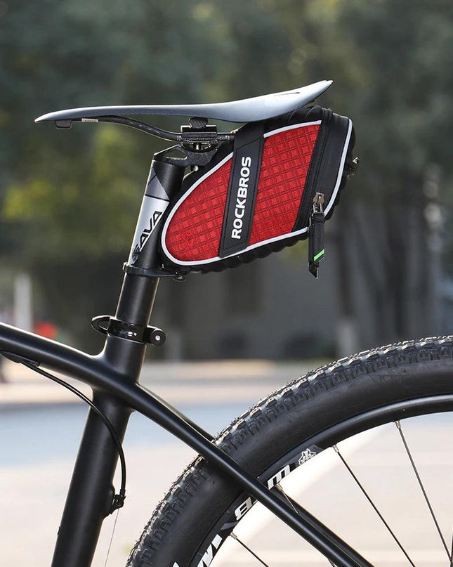 ROCKBROS Bike Bag 3D Shell Rainproof Saddle Bag Reflective Bicycle Bag Shockproof Cycling Rear Seatpost Bag MTB Bike Accessories