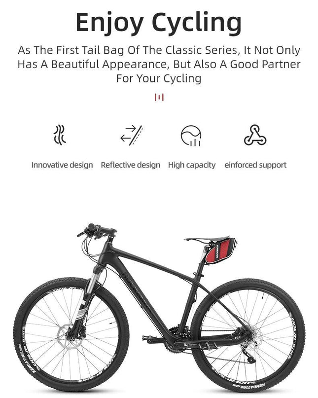 ROCKBROS Bike Bag 3D Shell Rainproof Saddle Bag Reflective Bicycle Bag Shockproof Cycling Rear Seatpost Bag MTB Bike Accessories
