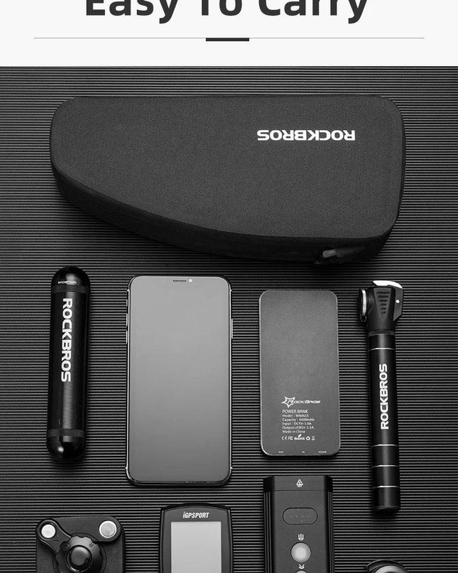 ROCKBROS Bicycle Bag Waterproof Cycling Top Front Tube Frame Bag Large Capacity MTB Road Bicycle Pannier Black Bike Accessories