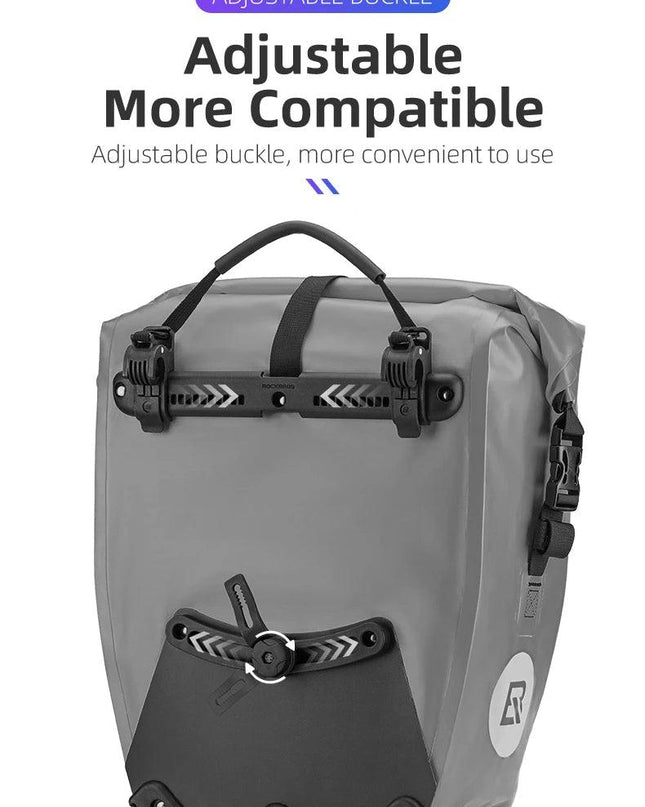 Rockbros Waterproof Bike Bag 25L Travel Cycling Bag Basket Bicycle Rear Rack Tail Seat Trunk Bags Bicycle Bags Panniers 1PCS