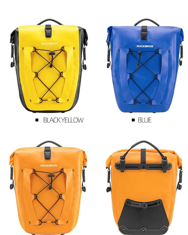 Rockbros Waterproof Bike Bag 25L Travel Cycling Bag Basket Bicycle Rear Rack Tail Seat Trunk Bags Bicycle Bags Panniers 1PCS