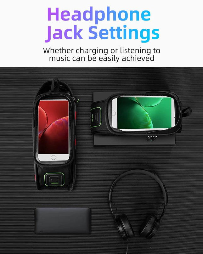 ROCKBROS Bicycle Bag MTB Road Bike Bag Rainproof Touch Screen Cycling Front Tube Frame Bag 5.8/6.0 Phone Case Bike Accessories