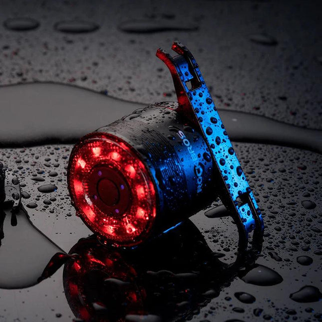ROCKBROS Bicycle Rear Light USB Charging Safety Warning Cycling Light Colorful Bicycle Tail Light Bike Light Bike Accessories