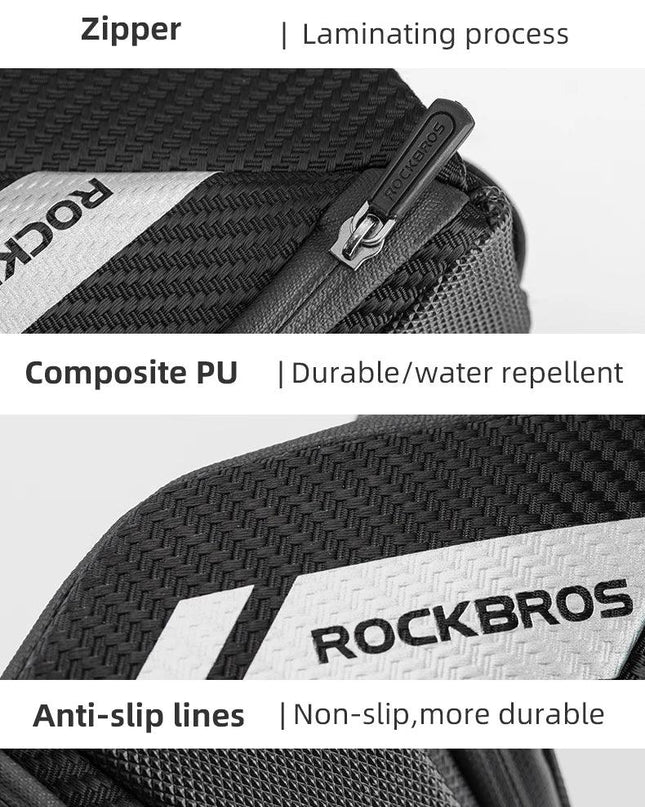 ROCKBROS 1.5L Bicycle Bag Water Repellent Durable Reflective MTB Road Bike With Water Bottle Pocket Bike Bag Accessories