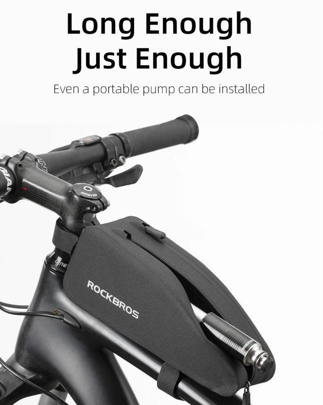ROCKBROS Bicycle Bag Rainproof Top Front Tube Parcel Big Capacity Nylon Ultralight Portable Doube Zipper Pocket  Bike Accessory