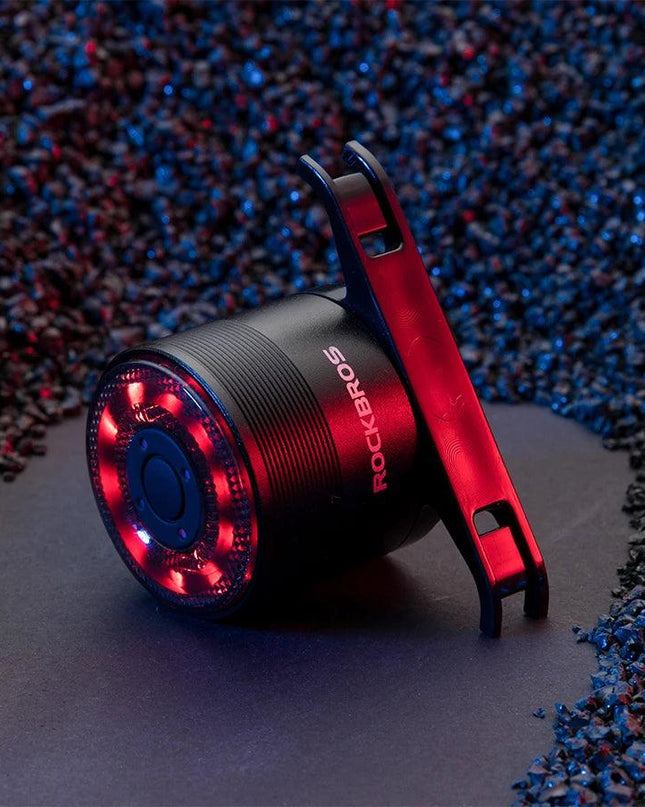 ROCKBROS Bicycle Rear Light USB Charging Safety Warning Cycling Light Colorful Bicycle Tail Light Bike Light Bike Accessories