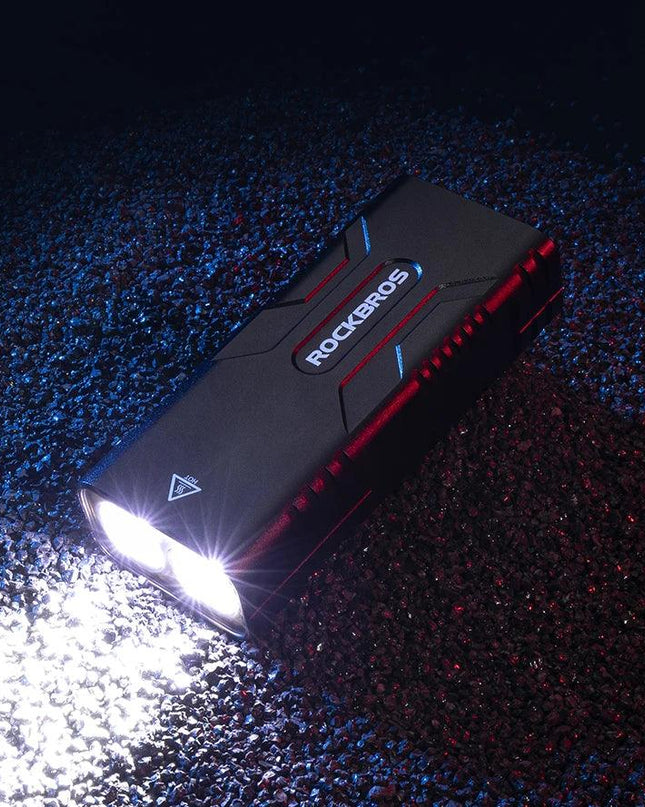 ROCKBROS 2T6 LED Bicycle Light 10W 10000 mAh Bike Front Lamp Flashlight Cycling Equipment MTB Headlight Super Bright Flashlight