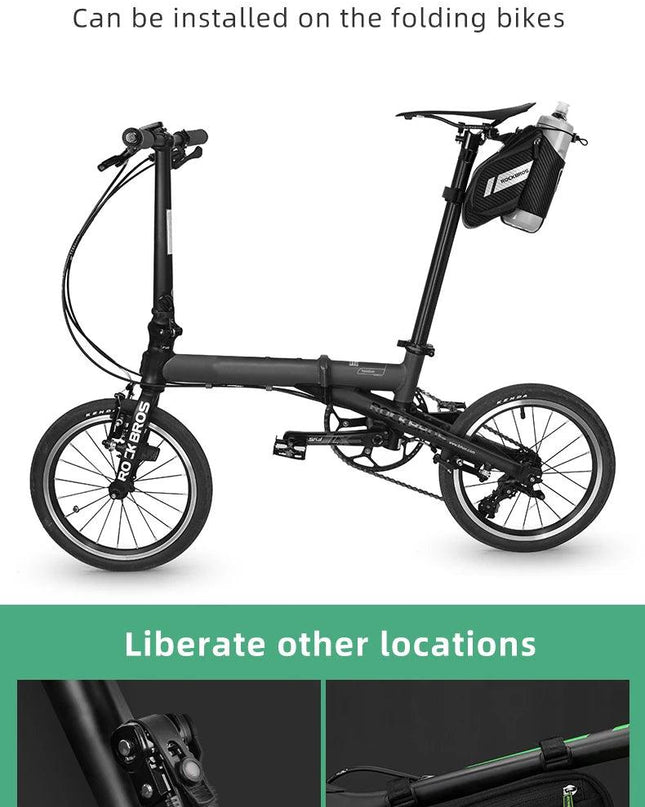 ROCKBROS 1.5L Bicycle Bag Water Repellent Durable Reflective MTB Road Bike With Water Bottle Pocket Bike Bag Accessories