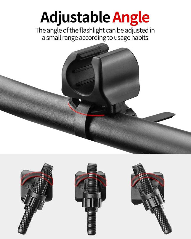 ROCKBROS Bicycle Light Holder Mount Bike Flashlight Bracket MTB Road Bike Rotating Quick Release Cycling Lamp Holder Accessories