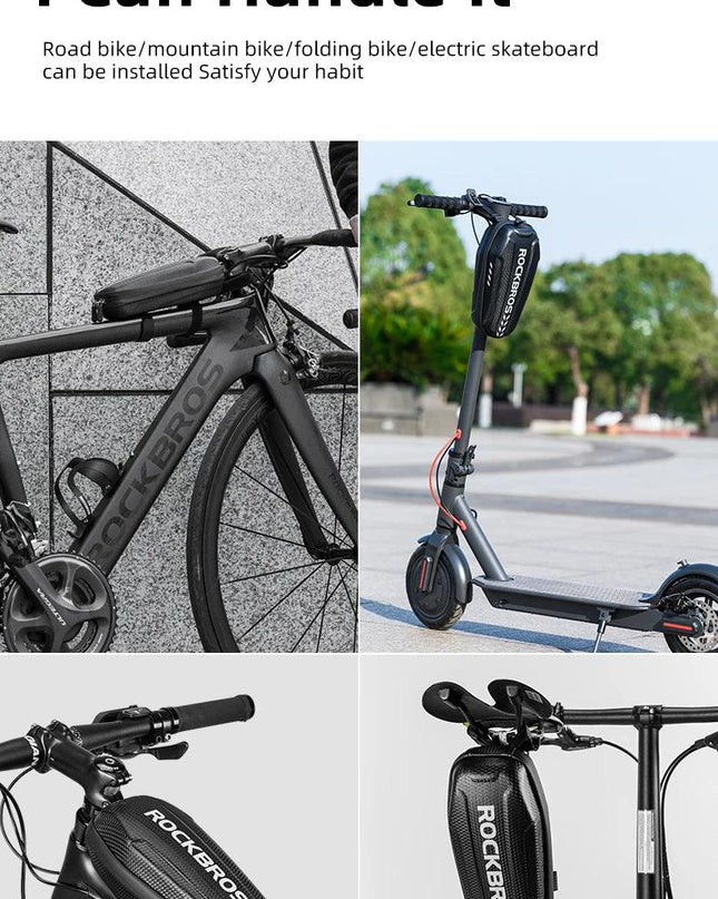 ROCKBROS Hard Shell Front Frame Scooter Hanging Bag Waterproof MTB Road Bike Folding Bag Multifunctional Electric Bicycle Bag