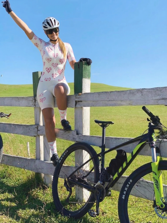 ROCKBROS Women's Heart & Cheetah Mixed-Pattern Pro Jersey