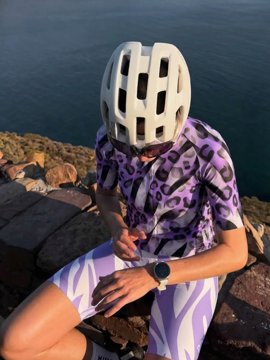 ROCKBROS Women's Hyper-Violet Mirage All-Weather Speed-Pattern Pro Jersey