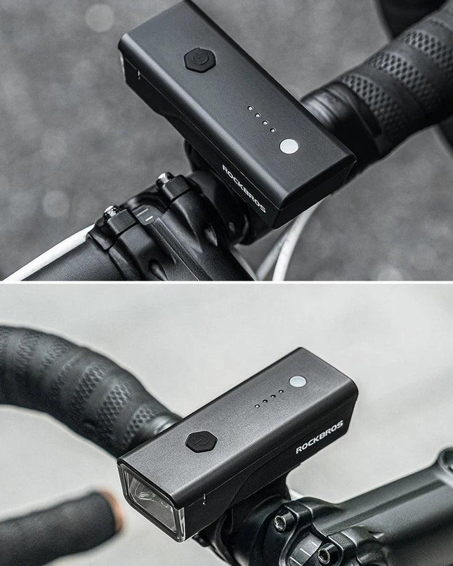 ROCKBROS Bicycle Light 260LM 1500mAh Handlebar Type-C Rechargeable LED Flashlight Bicycle Light Waterproof Bike Accessories