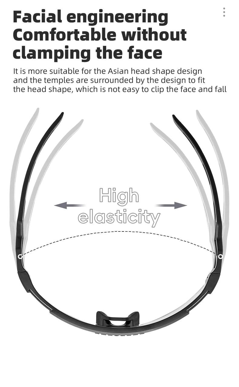 ROCKBROS New Cycling Glasses Ultralight Photochromic Anti-Fog Cycling Sunglasses MTB Road Outdoor Sports UV Protection Goggles 