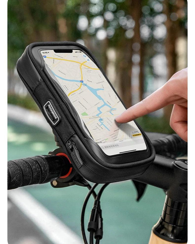 ROCKBROS Phone Bag Stand 270° Rotatable Waterproof Case Handlebar Stand Case Mount Scooter Bicycle Phone Bag Cycling Accessory
