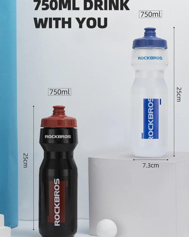 ROCKBROS Water Bottle 750ml Cycling Water Drink Bottle Outdoor Sports Travel Leisure Portable Kettle Water Bottle Drinkware