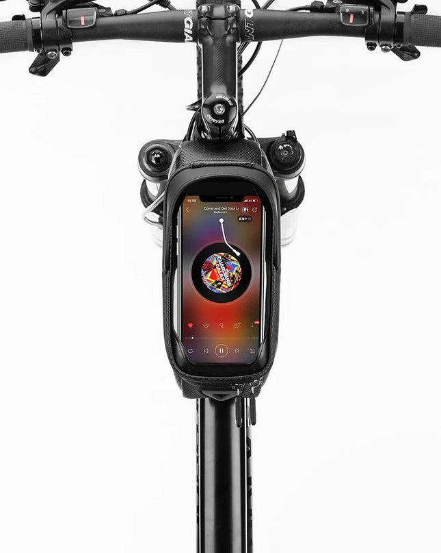 ROCKBROS Bicycle Bag Waterproof Touch Screen Cycling Bag Top Front Tube Frame MTB Road Bike Bag 6.5 Phone Case Bike Accessories