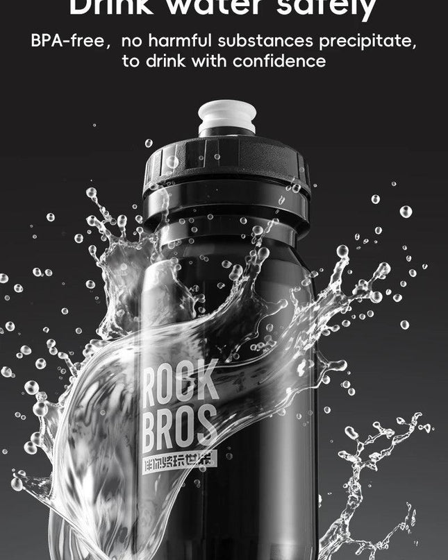 ROCKBROS Bicycle Water Bottle With Dust Cover 600ml PP5 MTB Road Bike Leak-proof Bottle Outdoor Travel Portable Sports Cup