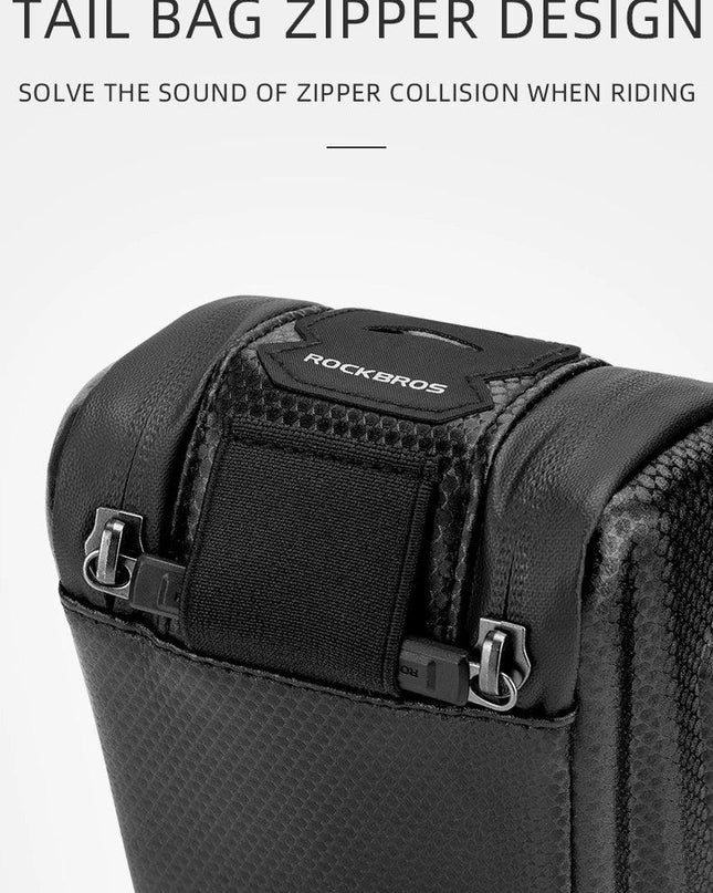 ROCKBROS1.7L Bicycle Bag Waterproof Rear Large Capatity Quick Release Seatpost Shockproof Double Zipper Rear Bag Accessories