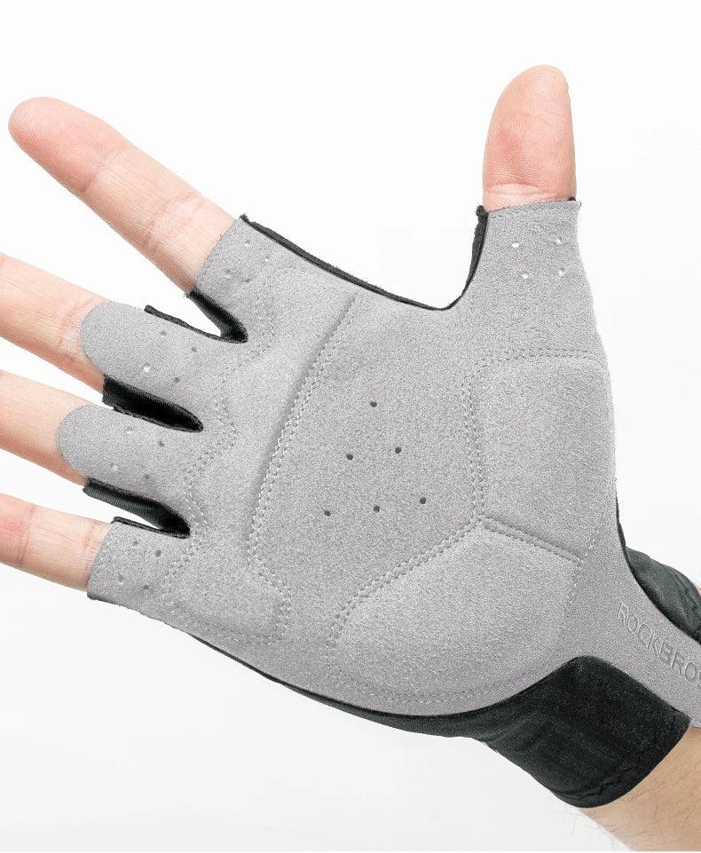 ROCKBROS Cycling Gloves Summer Bicycle Half Finger Gloves Shockproof Anti-Slip Fingerless Gloves Bike Breathable MTB Road Gloves