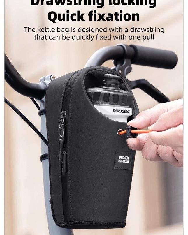 ROCKBROS Folding Bicycle Water Bottle Bags Fashion Front Frame Kettle Bags for Brompton Bike Electric Scooter Tools Package