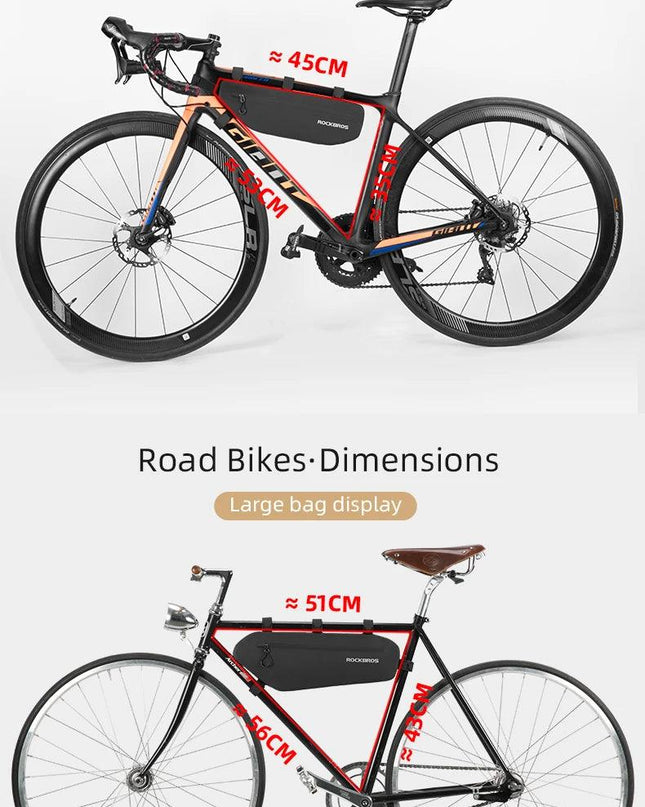 ROCKBROS Cycling Bicycle Bags Top Tube Front Frame Bag Waterproof MTB Road Triangle Pannier Dirt-resistant Bike Accessories Bags