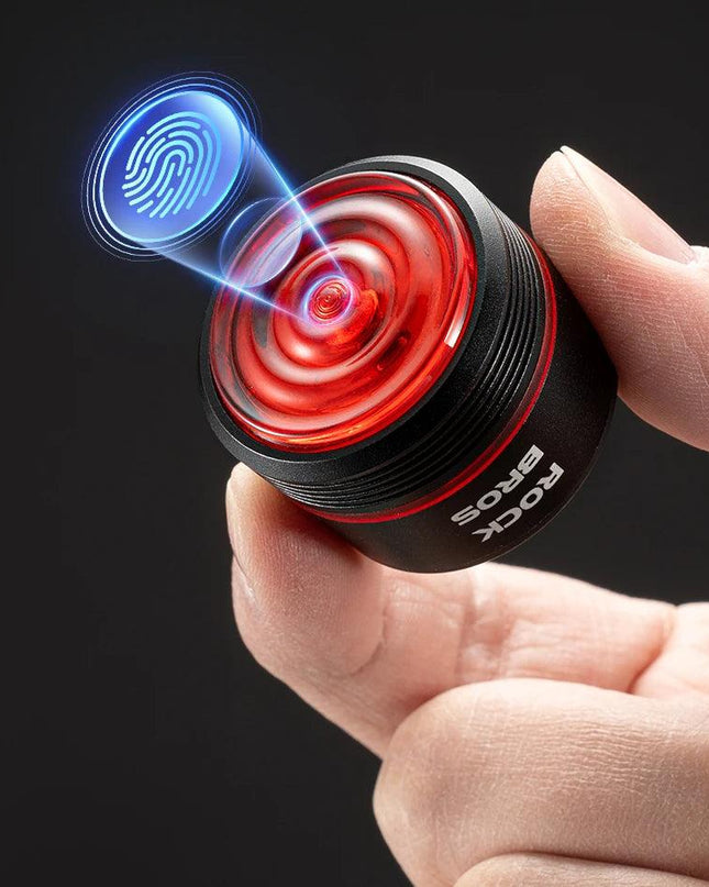 ROCKBROS Bicycle Tail Light Smart Auto Brake Sensing Light Waterproof Rear Touch-sensitive Cycling Taillight Vibration Wake-up