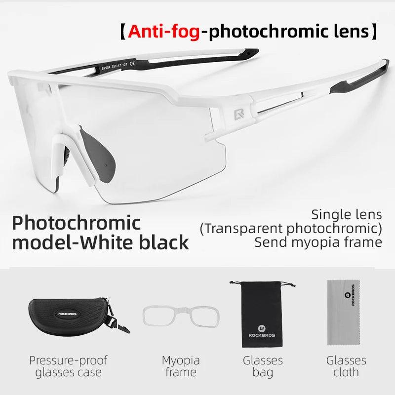 ROCKBROS Cycling Glasses Polarized UV400 Protection Bicycle Sunglasses Men Women Photochromic MTB Road Bicycle Goggles Eyewear