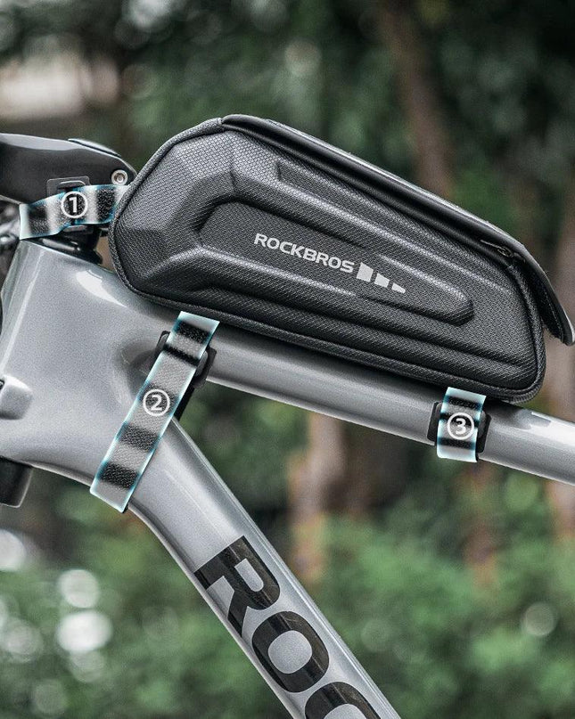 ROCKBROS Bike Bag 1.7L Phone Bag Waterproof Front Frame Cycling Bag Touch Screen Case Holder Hard Shell Bike Bag Mtb Accessories