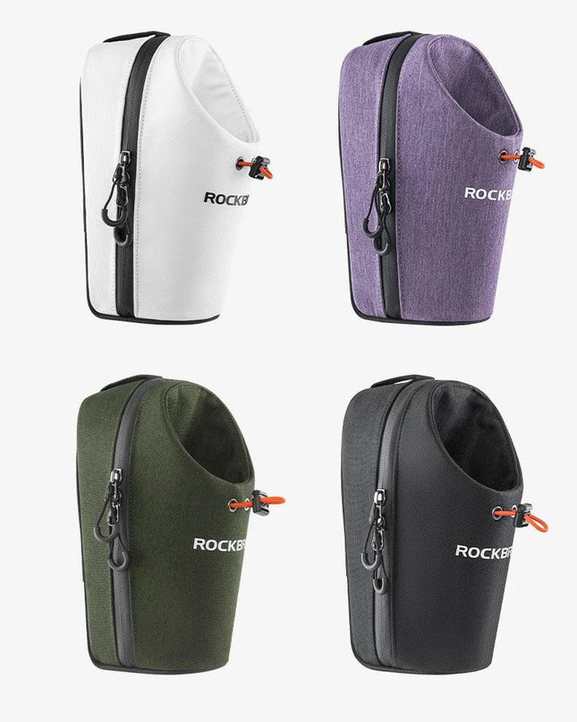 ROCKBROS Bicycle Bag Front Bag Water Bottle Bag 1.5L Folding Bike Mountain Road Bike Riding Bag Adjustable Large-caliber Bag