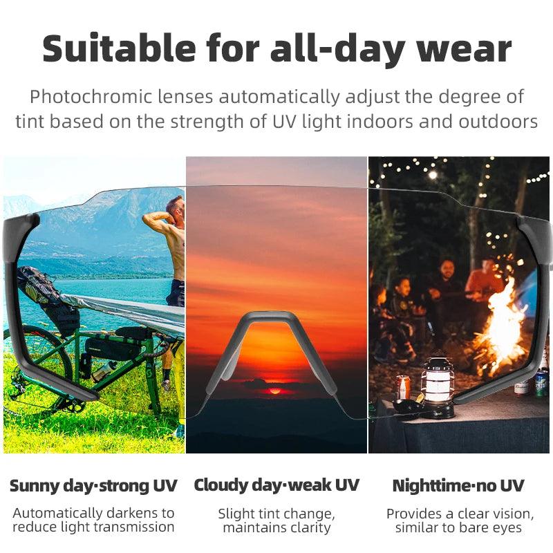 ROCKBROS Cycling Glasses Polarized UV400 Protection Bicycle Sunglasses Men Women Photochromic MTB Road Bicycle Goggles Eyewear