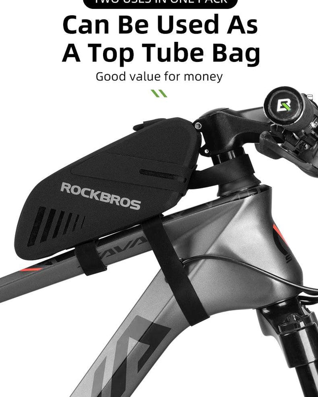 ROCKBROS Bicycle Saddle Bag 0.6L Capacity Waterproof Bike Rear Tail Bag Can Hang Taillights MTB Road Bike Bag Bike Accessories